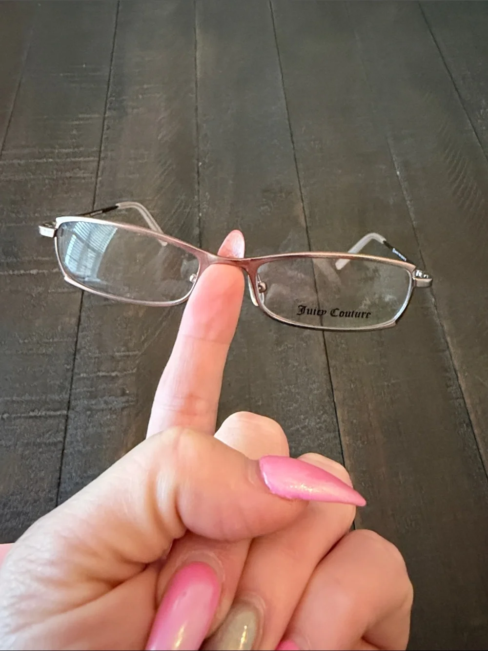 Juicy Couture Tinsley Sand Pink Semi-Matte Rectangle Eyeglass Frames